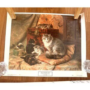 Henriette Ronner-Knip "Proud Mother" 1899 Cat Art Print